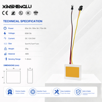XINSHENGLU DC12V 60W Interrupteur Tactile Intelligent à Mémoire CCT Trois Couleurs pour Miroir de Salle de Bain avec Variateur de Luminosité et Capteur Unique
