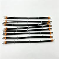 Câble d'alimentation CC UL1015 12AWG, assemblage de câbles à double fil, 105°C, 600V, avec borne à fourche isolée orange pour connexion d'équipement