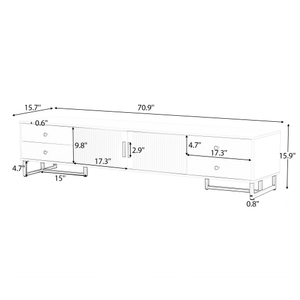 Mueble de TV Moderno y Sencillo de Lujo 2026 con <span class=keywords><strong>Mesa</strong></span> de Centro y Armario Estrecho <span class=keywords><strong>para</strong></span> Sala de Estar - Product Image 6