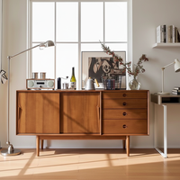 Buffet vintage en bois massif, meuble de rangement pour le salon, console murale pour le café et le thé, meuble d'entrée antique
