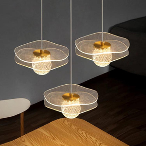 Modern Crystal Hanging Luxury Lamp Lotus <b>Leaf</b> Style Led Chandeliers Pendant <b>Lights</b> Decor Lighting for Home Kitchen Island - Product Image 4