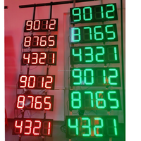 Señal de precio LED para gasolinera, control remoto inalámbrico para exteriores, señal de precio de gas LED