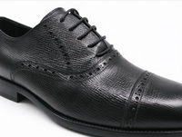 Chaussures habillées Oxford pour hommes en cuir véritable peintes à la main Dreamy Stark, bout rond, à lacets, semelle extérieure en caoutchouc, pour le bureau, la carrière et les mariages