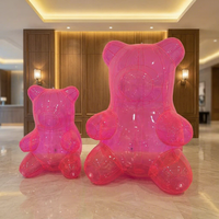 Ours en peluche géant gonflable en PVC, modèle d'ours transparent pour la décoration de fête
