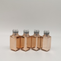 15ml vide carré personnalisé base or bouteilles de vernis à ongles en verre en gros