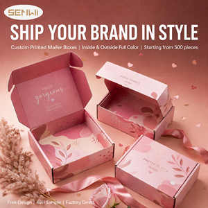 Caja de Cartón Corrugado Impresa Personalizada a Todo Color por Dentro y por Fuera, Caja de Envío para Regalos, Tamaño Personalizado, Logotipo, MOQ Bajo de 500 Piezas, para Pequeñas Empresas - Product Image 1