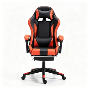 Silla de Juego para Esports, Reclinable, Giratoria, con Masaje, Reposacabezas de Acero Inoxidable, Soporte Lumbar, Reposapiés Retráctil, Ergonómica, OEM/ODM - Product Image 1