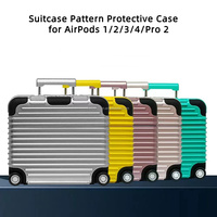Étui de conception de valise drôle mignon pour Airpods Pro 2, pour AirPods 4 3 2 1 étui rigide de protection à la mode pour femmes hommes
