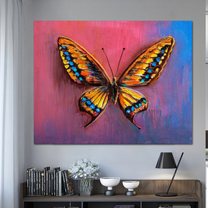 Abbagliante arte farfalla pittura a olio arte moderna decorazioni per la casa pareti mostrano <span class=keywords><strong>dipinti</strong></span> a mano <span class=keywords><strong>di</strong></span> animali e <span class=keywords><strong>farfalle</strong></span> - Product Image 2