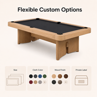 Table de billard moderne en bois massif de 7 pieds et 8 pieds, fabrication directe d'usine, OEM personnalisé