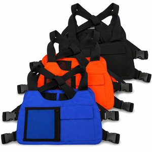 Borsa da Petto in Nylon con Cinghie Incrociate, Marsupio Porta Attrezzi Arancione Fluorescente con Fibbie a Sgancio Rapido Regolabili - Product Image 1