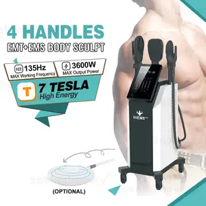 New vertical 4 handles ems body sculpt hiemt face lift slimming electronic muscle stimulate machine ems beauty instrument