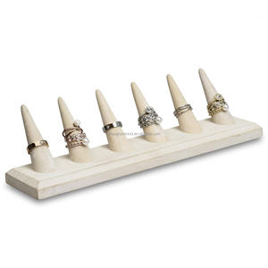 Rắn gỗ thang Vòng hiển thị đứng Cone 24-ngón tay lưu trữ đồ trang sức đứng tip ngón tay nhẫn gian hàng đồ trang sức mỹ đứng hiển thị - Product Image 5