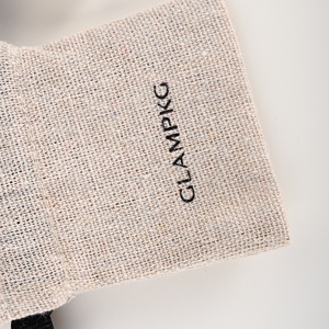 Custom Logo Eco-Friendly Small Linen Jewelry Pouch Natural Burlap Drawstring <b>Gift</b> Bag with Ribbon <b>Bow</b> for Jewelry Packaging - Product Image 5