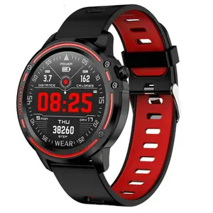 2021 dropshipping sıcak erkekler IP68 su geçirmez spor spor L8 akıllı saat SmartWatch ekg PPG kan basıncı nabız