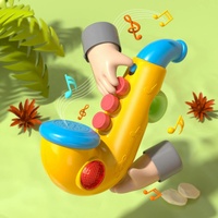 Montessori Musical Instruments Toys Early Educational Toddlers Piano Drum Guitar Saxophone Trumpet Phone Musical Toy with Lights