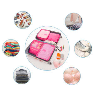 Sacs de rangement pliables de voyage, sacs de rangement, ensemble d'emballage de <span class=keywords><strong>valise</strong></span>, étuis de rangement, organisateur de bagages Portable, pochette de rangement pour vêtements 6 pièces - Product Image 4