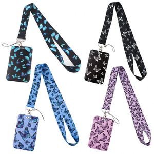 Wholesale Monarch Butterfly <b>Lanyard</b> Business Credit Card Holder Neck Strap Keychain Hang Rope ID Badge Holder Lariat Lasso - Product Image 1