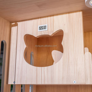 Maßgefertigte Moderne Katzen-Villa Katzenkäfig aus Spanplatte Indoor-Katzennest Luxuriöses Geschlossenes Design mit Belüftung für Alle Jahreszeiten - Product Image 6