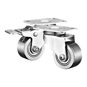 ล้อเลื่อนสแตนเลส SUS304 ขนาด 40 มม. 50 มม. สำหรับงานเบา ล้อเลื่อนแบบตัน ยี่ห้อ Jin Zuan ล้อเลื่อนขนาดเล็กสำหรับเฟอร์นิเจอร์ - Product Image 4