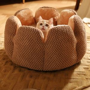 Round Flower-Shaped <b>Nest</b> Dog <b>Bed</b> for Large Dogs-Waterproof Elevated Pet <b>Bed</b> Coral Fleece Mat Soft Eco-Friendly Sleep Solution - Product Image 5