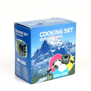 Trọng lượng nhẹ Backpacking cookset cắm trại lộn xộn Kit với Bug Out túi đi bộ đường dài nấu ăn ngoài trời thiết bị du lịch bánh - Product Image 6