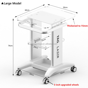 Carrito <span class=keywords><strong>de</strong></span> Estética con Ruedas para Spa, Pestañas, Uñas y Belleza, Equipo Láser, Carrito Dental Rodante, Venta al por Mayor <span class=keywords><strong>de</strong></span> Fábrica, Negro y Blanco - Product Image 2
