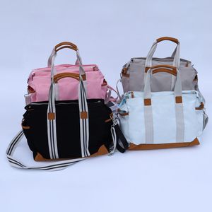 Keymay RTS Travel Carry <span class=keywords><strong>Baby</strong></span> Windel Mama Multi Pocket Verschleiß feste Strand tasche Benutzer definiertes Logo Handtasche Leinwand Große Windel tasche - Product Image 2