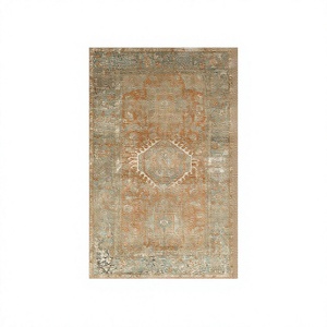 Tapis turc tissé à la machine Adiva, technique jacquard, motif géométrique, usage domestique, lavable, avec support en coton antidérapant en caoutchouc - Product Image 1