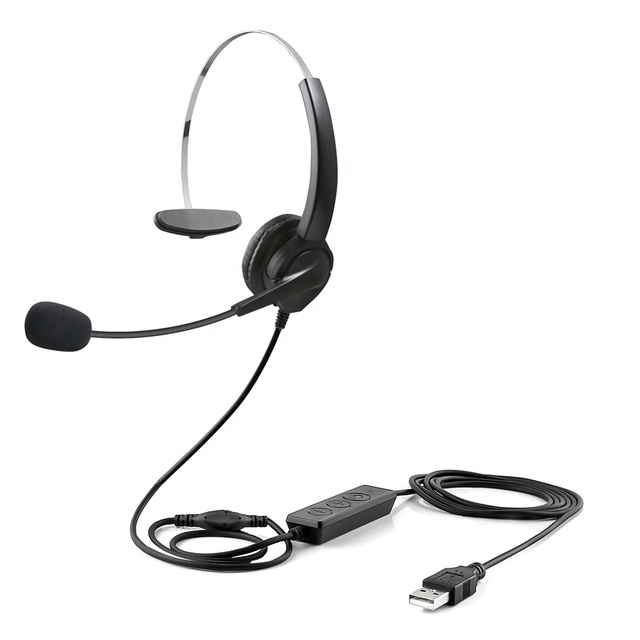 Wired Call Center Headset Noise Cancelling Headset With USB Microphone Telephone Headsets for Office