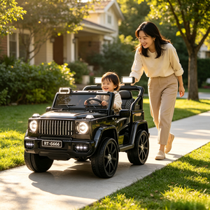 Auto Eléctrico Doble para Niños, con Asientos Cómodos, Control Remoto <span class=keywords><strong>de</strong></span> Cuatro Ruedas, Juguete para Adultos y Niños - Product Image 3