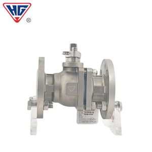 Válvula de Bola de Tres Vías de Acero Inoxidable Hugong Q44F Q45F DN50 con Brida para Agua, Material 304 - Product Image 4