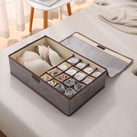 Boîte de rangement multifonctionnelle moderne à tiroirs en tissu à un seul niveau pour sous-vêtements, chaussettes et vêtements intimes, idéale pour la garde-robe domestique