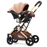 Poussette Bébés de Luxe Pliable 3 en 1 avec Siège Auto, Landau de Voyage pour Nouveau-né, Fournisseur Usine Chine en Gros