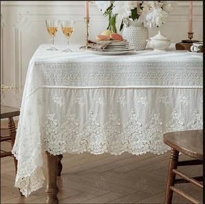 OEM ODM Haute Qualité Luxueux Design Moderne 100% Ensemble de Nappe Multicolore en Coton Biologique Offre Spéciale Technique Tissée Florale - Product Image 3