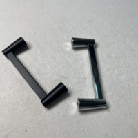 Poignées de meuble en T noir mat/chrome, poignées de tiroir en alliage de zinc, quincaillerie pour armoire de cuisine