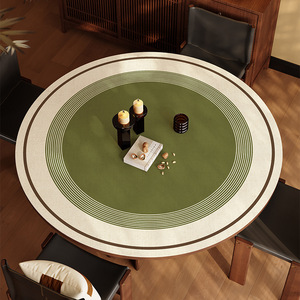 European Style <b>Round</b> <b>Table</b> <b>Mat</b> Waterproof Oil-Proof Heat-Resistant Desk Pads Washable Wipeable Non-slip Leather <b>Table</b> <b>Mats</b> - Product Image 5