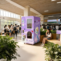 Machine à glace molle automatique LE VENDING pour les nouveaux modèles de l'industrie du self-service avec un réservoir de 18 L et une capacité de 200 tasses.