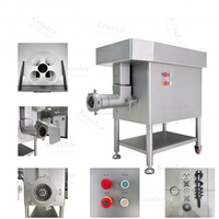 Hachoir à viande industriel haute performance en acier inoxydable, moteur de broyeur à saucisses, grande capacité, conception modulaire pour usage commercial alimentaire