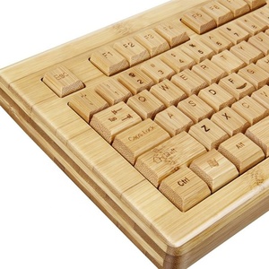 Suitable Keyboard and Mouse Custom Logo Wood Eco Friendly <b>Wireless</b> Usb Standard Desktop <b>PC</b> Technology Gift - Product Image 4