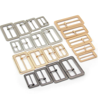 Boucles carrées en alliage de zinc de 30/35/40/45/50 mm pour ceintures, chaussures, sacs, vêtements – Boucle métallique à broche réglable pour le bricolage