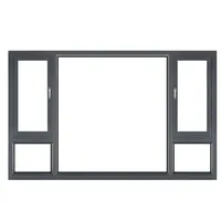 Fenêtre à battant en aluminium et verre creux sur mesure, anti-condensation, isolante, à contrôle solaire, pour chambre à coucher