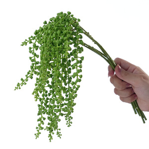 Fleur artificielle en soie de tissu polyester, plante verte décorative, branche unique pour décoration DIY à domicile - Product Image 5