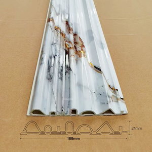 Panneau mural cannelé WPC moderne, design industriel pour hôtels et foyers, imperméable, concave-convexe, pour <span class=keywords><strong>mur</strong></span> de fond, bar, ignifuge - Product Image 3