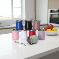 Thermos en acier inoxydable avec isolation de 12 à 24 heures, design minimaliste écologique, capacité de 8 oz, isolation sous vide SS304