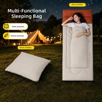 Sac de couchage de type enveloppe pour le camping en plein air, pour adultes, portable, lavable en machine, multifonctionnel, détachable, pour une personne, en polyester