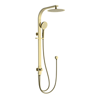 Noir/Chrome Laiton Robinets De Douche Salle De Bains Mélangeur Robinet Système De Douche Pluie Ensemble De Douche Pulvérisation Pour Salle De Bains