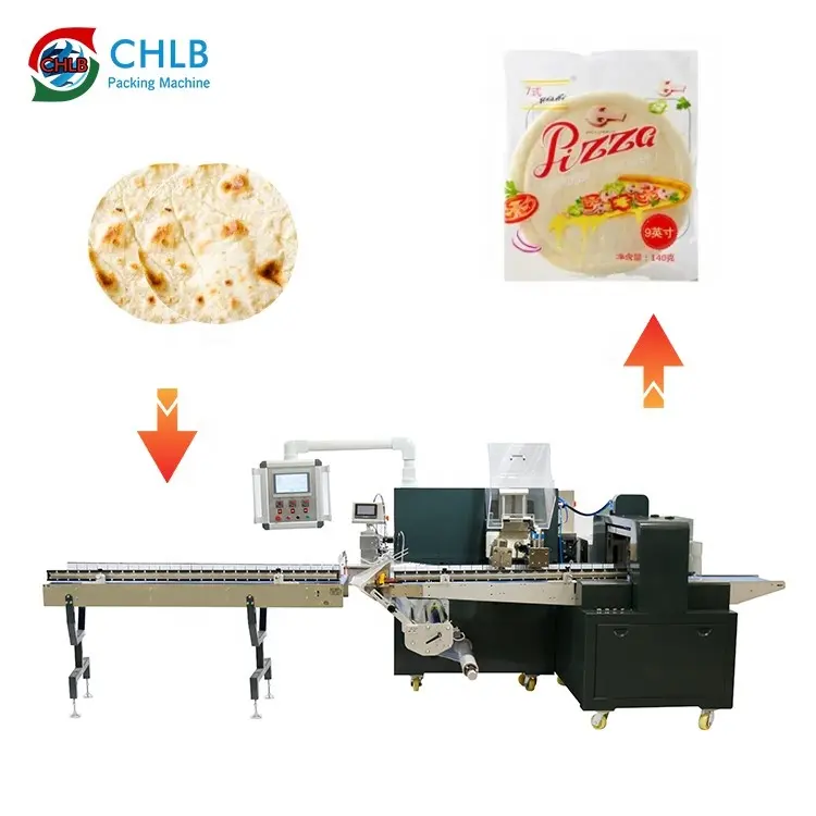 Automatische Tortilla-Beutel-Verpackungs maschine Arabische Brot verpackungs maschine Pita-Brotkissen-Verpackungs maschine