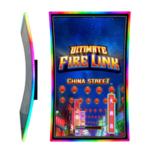 Support à option RVB lumière pcap écran tactile support mural 27 32 43 49 55 pouces C moniteur à écran tactile incurvé pour jeu en ligne - Product Image 1