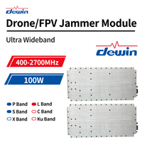 Module amplificateur de puissance UWB Dewin 100W 400-2700MHz GaN à semi-conducteurs SSPA RF large bande pour SATCOM, radar et guerre électronique